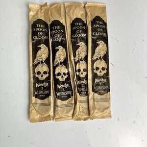 4 Wendy's x Wednesday The Spoon Of‎ Gloom 4 Sealed Packages - Purple Spoons